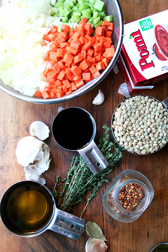 lentil soup ingredients 扁豆汤成分