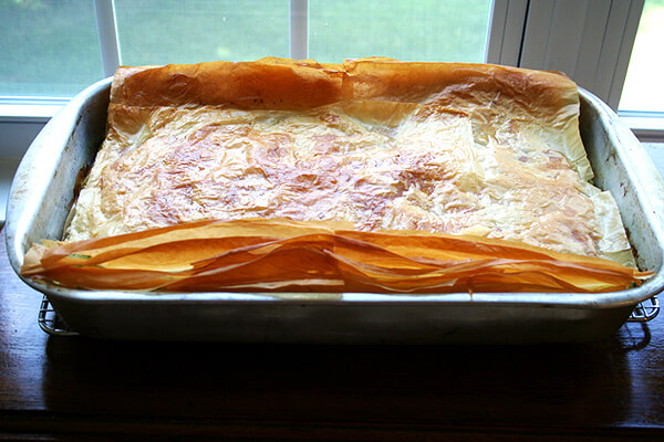 full-size spanakopita 全尺寸spanakopita
