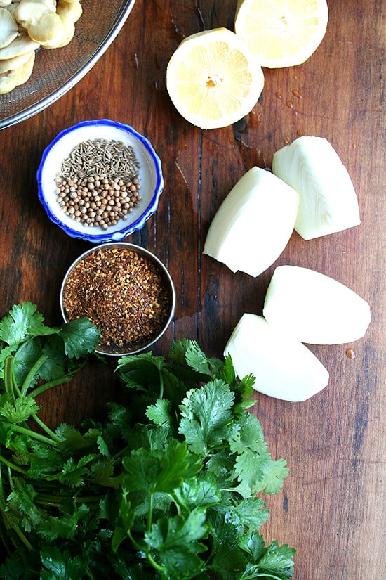 falafel ingredients 沙拉三明治的原料