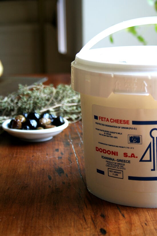 bucket of feta bucket of feta