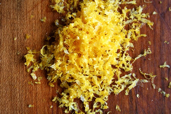 lemon zest 柠檬皮