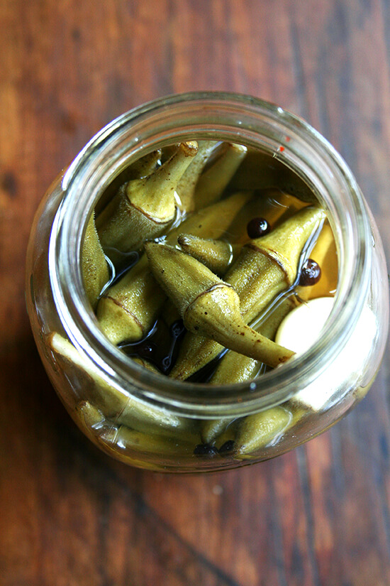 pickled okra 腌秋葵