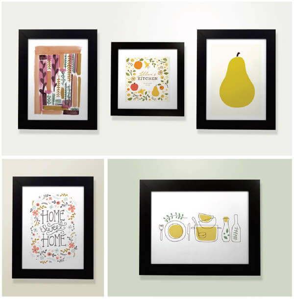 art prints for the foodie, by minted 艺术版画的美食家,由薄荷