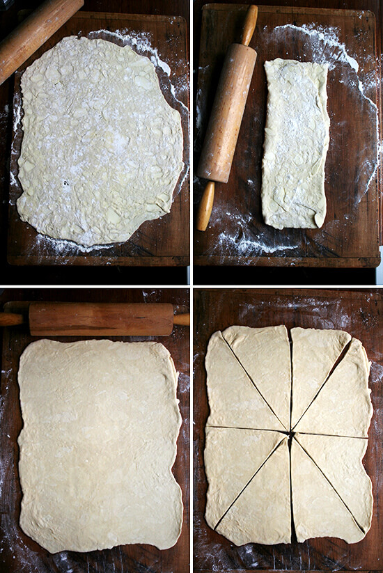 推出牛角面包面团