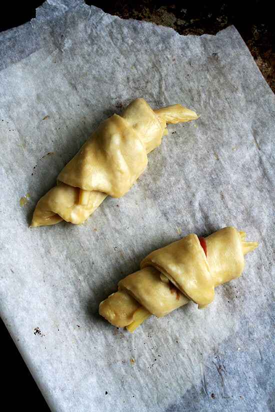 18小时后滚羊角面包在冰箱里