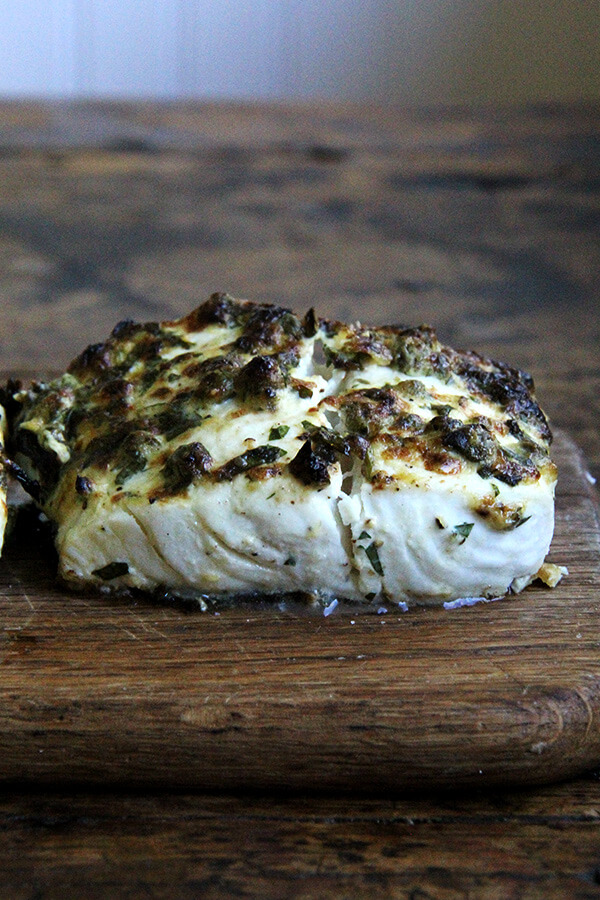 pan-broiled比目鱼