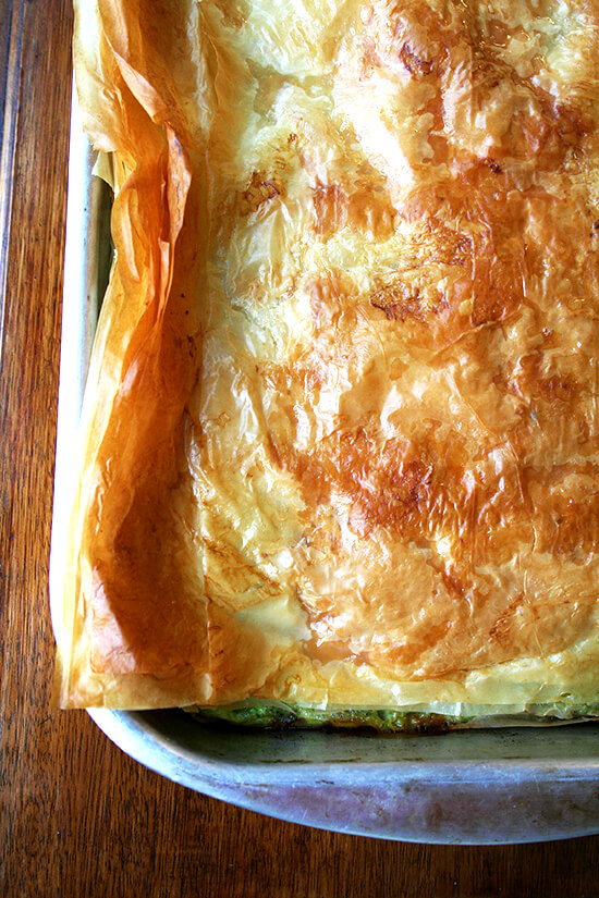 full-size spanakopita 全尺寸spanakopita