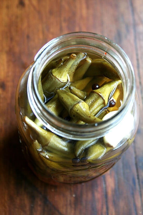 pickled okra 腌秋葵