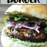 甘薯蘑菇藜麦汉堡。