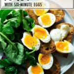 vinaigrette toast with soft-boiled eggs