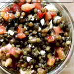 一碗Trader Joe的令人兴奋的扁豆沙拉。