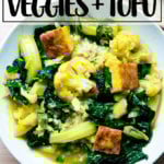 一碗蔬菜豆腐咖喱。