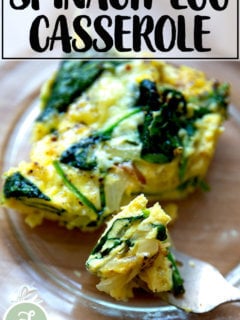 Spinach-egg casserole.