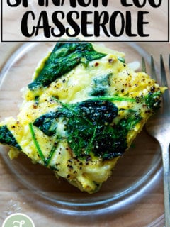 Spinach-egg casserole.
