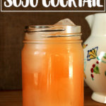 一杯柚子烧酒鸡尾酒。