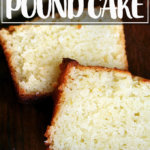 刚刚烤lemon-ricotta磅蛋糕。