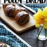 肉桂撕开面包板上。