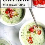 黄瓜和绿色葡萄西班牙凉菜汤