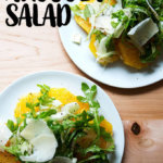 一盘orange-arugula沙拉。