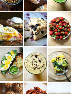 早午餐的蒙太奇画面。