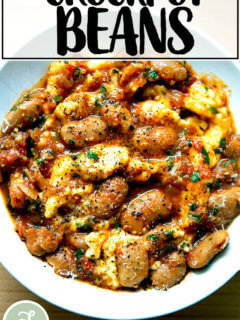 慢炖锅gigante bean。