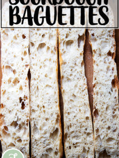 减半酵母ciabatta法国长棍面包。