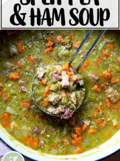 一壶豌豆火腿汤。